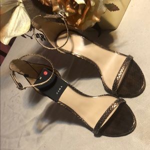 Zara python bronze high heels